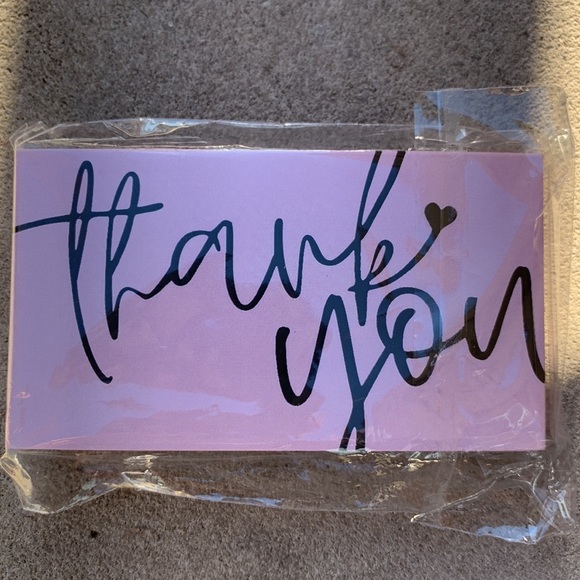 50 PK Pink Thank You Cards 50 Pack Set - Picture 6 of 6